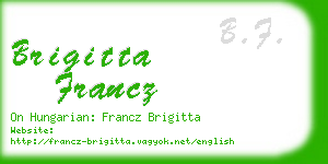 brigitta francz business card